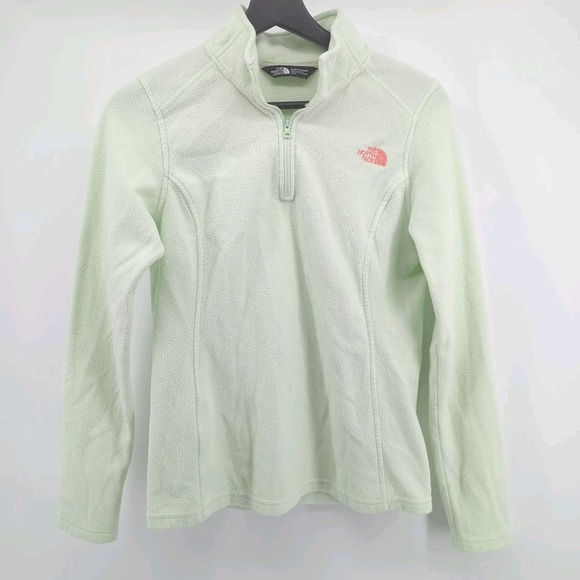 The North Face Women's 1/4 Zip Fleece Pullover S White Long Sleeves Lightweight - Picture 1 of 10